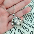 thumbnail image 3 of tredstone Collier Vintage Design Aile Pendentif Photo Collier Médaillon Photo Acier Inoxydable Bijou de Cou, Argent, 3 of 7