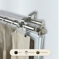 thumbnail image 2 of Atilla 13/16" Double Bay Window curtain rod Adjustable 20"-36", 38"-72" - Satin Nickel,(ABay-40-5D), 2 of 4