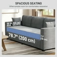 thumbnail image 4 of HOMCOM Canapé 3 Places à Assise Profonde, Sofa Moderne Rembourré, Gris Foncé, 4 of 10