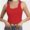 Red, variant on Women's Sleeveless Racerback Crop Tank Top Camisole Backless Scoop Neck Shirts