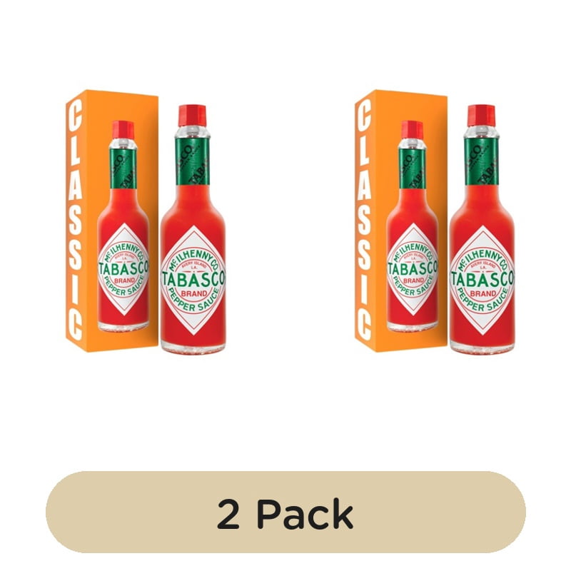 Tabasco Original Red Pepper Hot Sauce 57ml, British Import (Pack of 2)