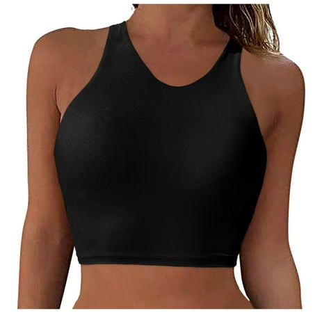adviicd Modest Swimsuits for Women Women s Bikini Swimsuits - Push Up Swim Top Only Bra Padded Swimsuit Tops 2025 Bathing Suit Tops (Black S)