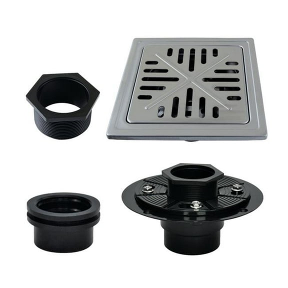 Kingston Brass Bsfk6605 Watercourse 6" Square Shower Drain - Stainless Steel