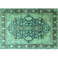 thumbnail image 1 of Ahgly Company Indoor Rectangle Persian Turquoise Blue Traditional Area Rugs, 4' x 6', 1 of 4