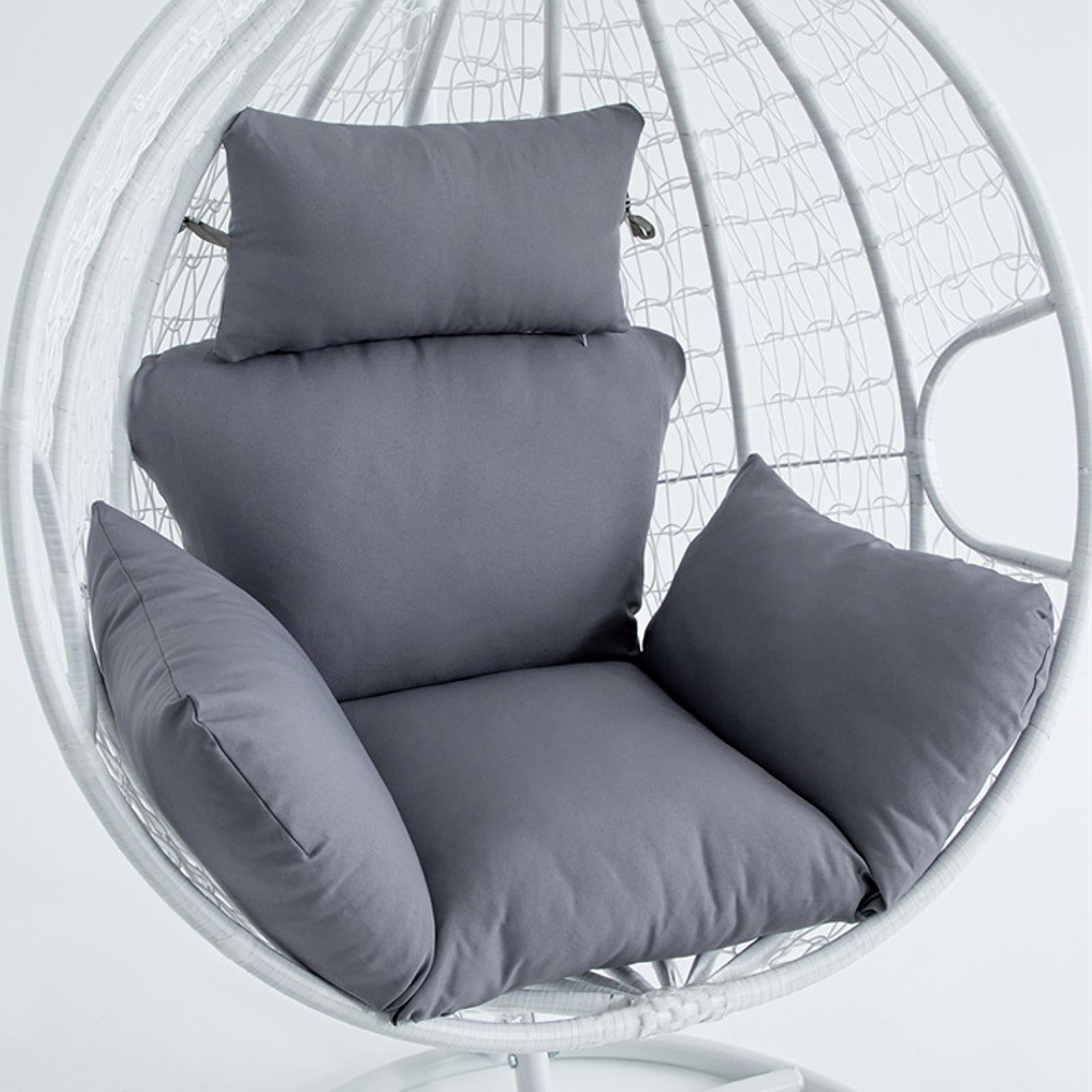 oshhni Egg Chair Cushion Hanging Seat Cushion for Family Balcony Outdoor Gray