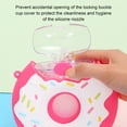 thumbnail image 3 of Billuyoard Linda botella de agua con divertido regalo de donut para cualquier ocasión Botella de agua de donut con pajita Linda taza con pajita Teteras Marrón, 3 of 6