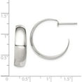 thumbnail image 4 of Sterling Silver Fancy J-Hoop Post Earrings (23 X 23) Made In Thailand qe232, 4 of 5