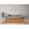 thumbnail image 3 of Ahgly Company Indoor Square Abstract Orange Modern Area Rugs, 3' Square, 3 of 4