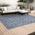 thumbnail image 3 of Addison Rugs Chantille Indoor/Outdoor Traditional Global Navy Machine Washable Rectangle Rug, 9' x 12', 3 of 10