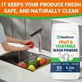 thumbnail image 4 of Fruit & Veggie Wash Powder, Natural Organic Produce Cleaner for Pesticides & Wax Removal, Gentle Enough for Baby Food, Fruit vegetable wash,Single Ingredient, 50 Washes, 4.2oz (120g), 4 of 7