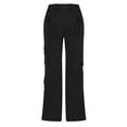 thumbnail image 5 of XFLWAM Women's High Waist Cargo Pants Casual Wide Leg Straight Pants Combat Trouser with Multi-Pockets XXL, 5 of 6
