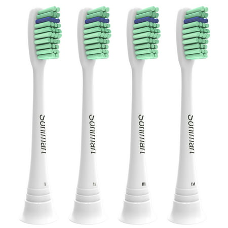 Sonimart Standard Size Replacement Toothbrush Heads for Philips Sonicare ProResults HX6014, 4 pack, fits Essence+, Plaque Control, Gum Health, DiamondClean, FlexCare, HealthyWhite and (Best Price Sonicare Essence Toothbrush)