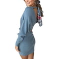thumbnail image 3 of Mini Vestido De Suéter, Vestido De Punto Cruzado Sin Espalda Con Cinturón Para La Oficina De La Fecha De La Fiesta ANGGREK Otros, 3 of 6