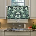 thumbnail image 2 of Yayeee Kitchen Curtains Tier Pair Light Filtering 27"x36" Rod Pocket Short Cafe Window Panel, Forest Camouflage Pattern, 2 of 7