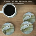 thumbnail image 5 of Thirstystone Coastal Egret Round Natural Sandstone Coaster 4-Pack, 5 of 6