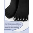 thumbnail image 4 of 6 Pairs Toe Socks For Men Cotton Athletic Running with Massage Grips Toe Socks for Women, 4 of 6