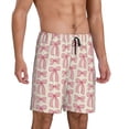 thumbnail image 2 of Fotbe pink hand drawn bows Pantalones Cortos de Pijama para Hombre, Ropa de Dormir, Pantalones de Pijama Cortos para Hombre-X-Large, 2 of 6
