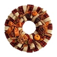 thumbnail image 2 of Fall Thanksgiving Wreath Harvest Front Door Decoration Wooden Sign Hanging Autumn Seasonal Decor for Home Porch Wall Fireplace, 2 of 6