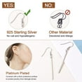 thumbnail image 5 of FOCALOOK Silver Vertical Bar Earrings for Women Hypoallergenic Minimal Long Thin Drop Dangle Earrings, 5 of 10