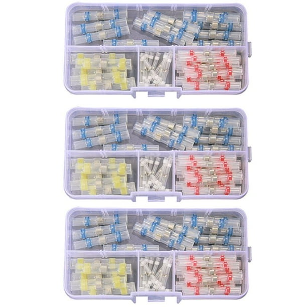 150 Unids Terminales Terminadores Termoencogibles Conector Impermeable Tubo de de Soldadura Alambre Aislado Conectores A DIY Kit de Cable Electrónico