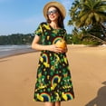 thumbnail image 4 of Disketp Happy St. Patrick's Day para Vestido de Manga Corta para Mujeres, Vestidos de Verano para Mujeres, Casual y Holgado para la Playa, 4 of 6