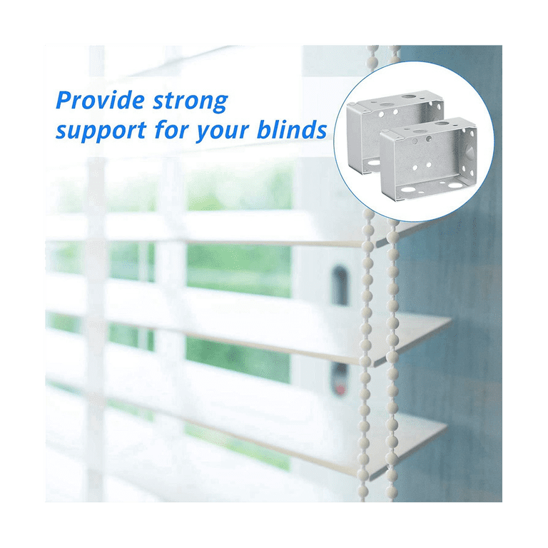 2 Inch Blind Brackets 6-Pack White Blind Brackets - 2 Inch Low Profile ...
