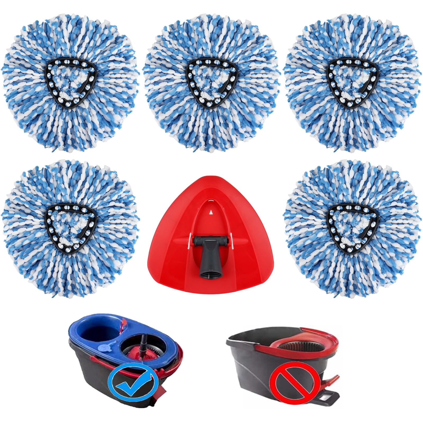 Microfiber Spin Mop Refills, Mop Replacement Head Compatible for Ocedar