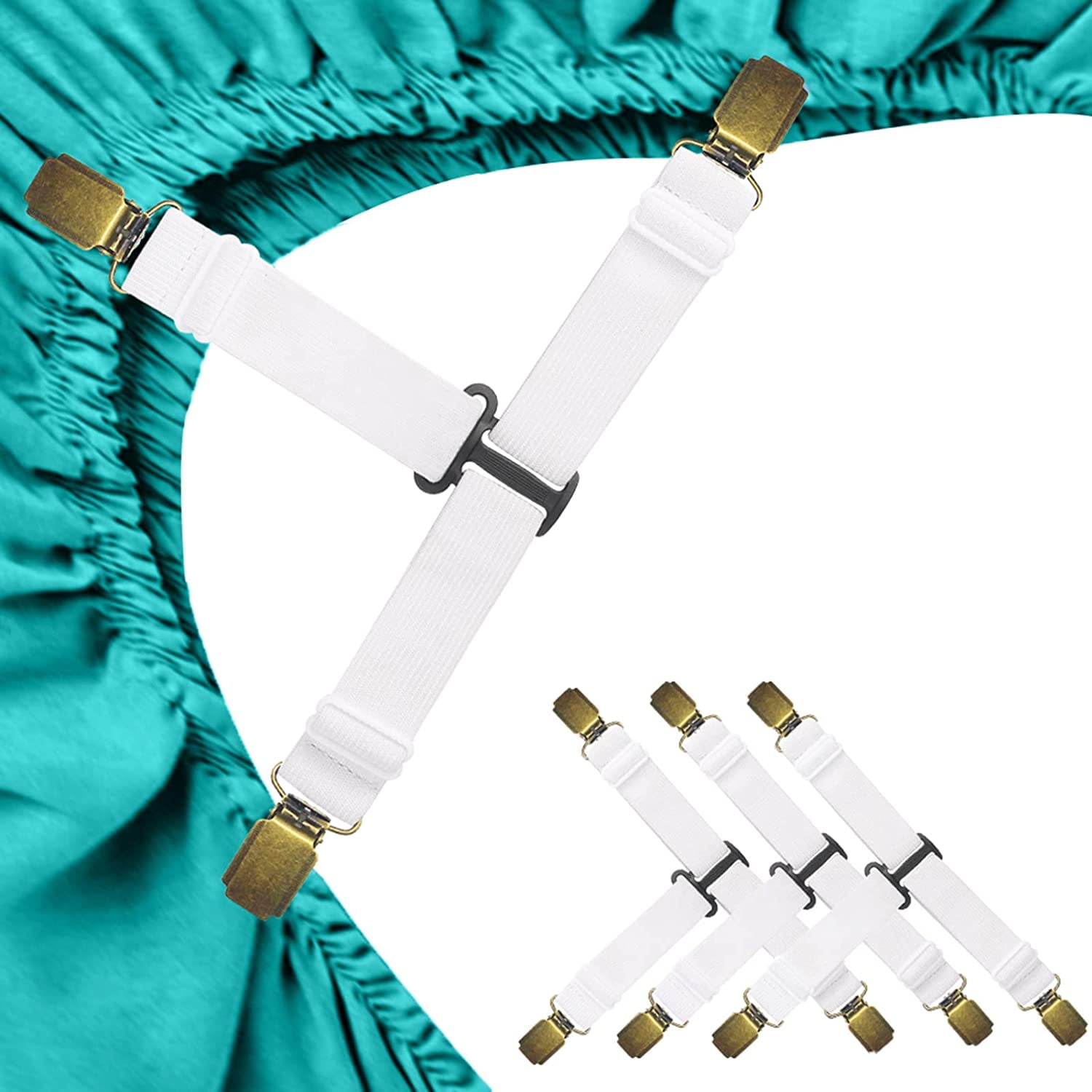 Sheet Straps Bed Garters King Queen Size Sheet Clips Keeping Sheets