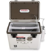 ENGEL 7.5 Qt Live Bait Cooler with 2-Speed Portable Aerator Pump - White