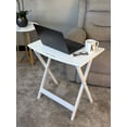 thumbnail image 3 of Fairway Avenue Home 26"W Bamboo Folding Personal Table, White, 3 of 6