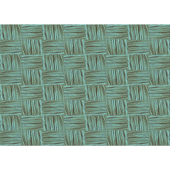 Ahgly Company Machine Washable Indoor Rectangle Transitional Medium Aqua Marine Green Area Rugs, 2' x 5'