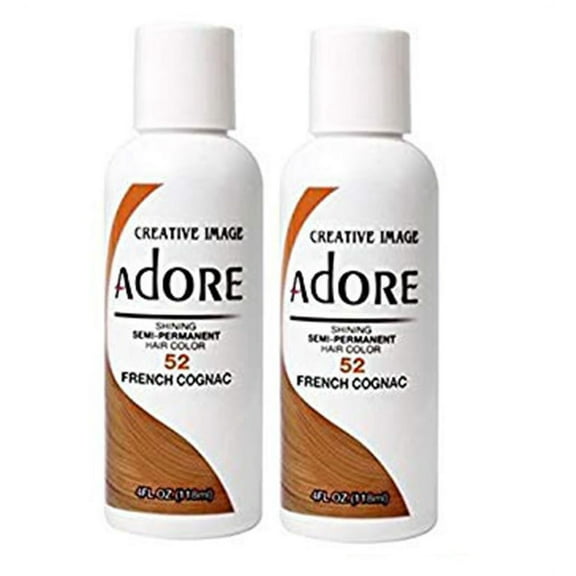 [2 PACK] Creative Images Systems Adore Semi-Permanent Hair Color [#52 FRENCH COGNAC] * BEAUTY TALK LA *
