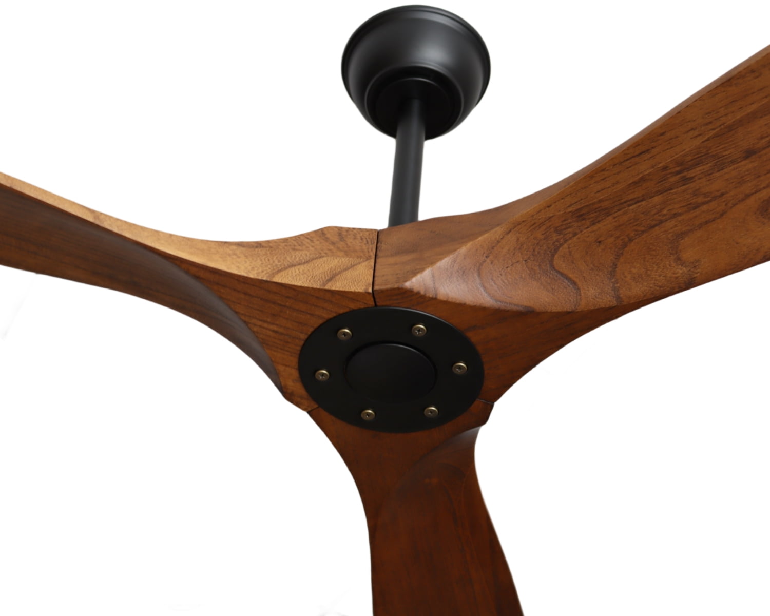Goozegg 60 inch Ceiling Fan 3 Blades Reverse Airflow, Walnut Black
