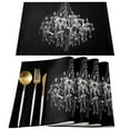 thumbnail image 2 of Black White Chandelier Vintage Table Runner Home Wedding Table Flag Mat Centerpieces Decoration Party Dining Long Tablecloth, 2 of 6