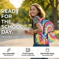 thumbnail image 2 of DISNIMO School Backpack for Kids, Tie Dye Print 3Pcs Backpack Set with Lunch Box and Pencil Case, Lightweight Bookbag Set for Kindergarten Elementary Students, Back to School Gift, 2 of 7