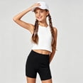 thumbnail image 6 of Povozer Ruffle Shorts Toddlers Girls Biker Cartwheel Shorts Toddler Under Dress Dance Short for Kids Girld Fashion,Size 11-12 Years,Black, 6 of 6