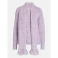 thumbnail image 5 of 99 Jane Street Women's and Women's Plus Boucle Sweater and Scarf Set, Midweight, 2-Piece, Sizes XS-4X, 5 of 5