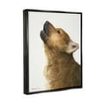 thumbnail image 3 of Stupell Industries Howling Brown Dog Portrait Intricate Details Painting Painting Jet Black Floating Framed Canvas Print Wall Art, Design by George Dyachenko, 3 of 9
