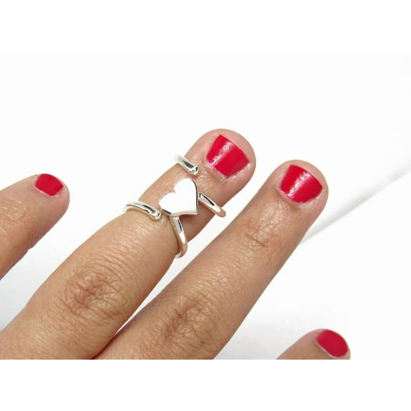 SS DESIGNS Heart Boutonniere Splint Ring • Sterling Silver Mallet Finger Splint • Trigger Finger Support Ring • Handmade Medical Ring Splint for PIP Joint