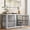 B, variant on 40 Inch Wooden Dog Crate Furniture End Table with Removable Bowls, Adjustable Feet, Indoor Kennel for Medium and Large Dogs, Vintage White