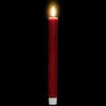 thumbnail image 5 of Northlight LED Flickering Flameless Taper Honeycomb Christmas Candles - 9.5" - Red - Set of 2, 5 of 10