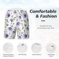 thumbnail image 5 of Balery Purple Chicory Mens Swim Trunks Swim Shorts for Men Quick Dry Inseam Beach Shorts with Compression Liner Pocket-3X-Large, 5 of 9