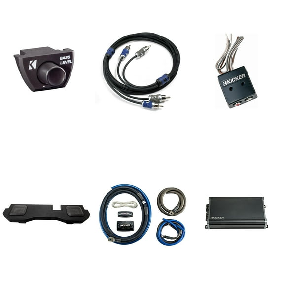 Kicker 51KRDL7T102 L7T RAM Dual 10" Sub 2-Ohm & CXA1200.1 Amp Complete Audio Upgrade (Includes Bass Knob and Install Accessories )