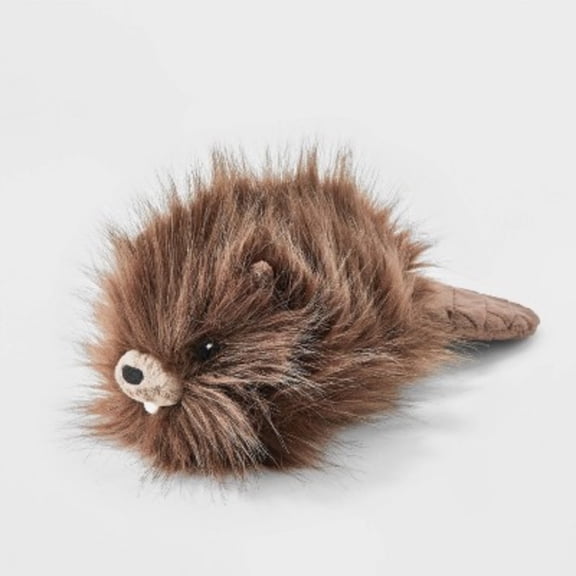 Long Pile Beaver Plush Toy - Brown