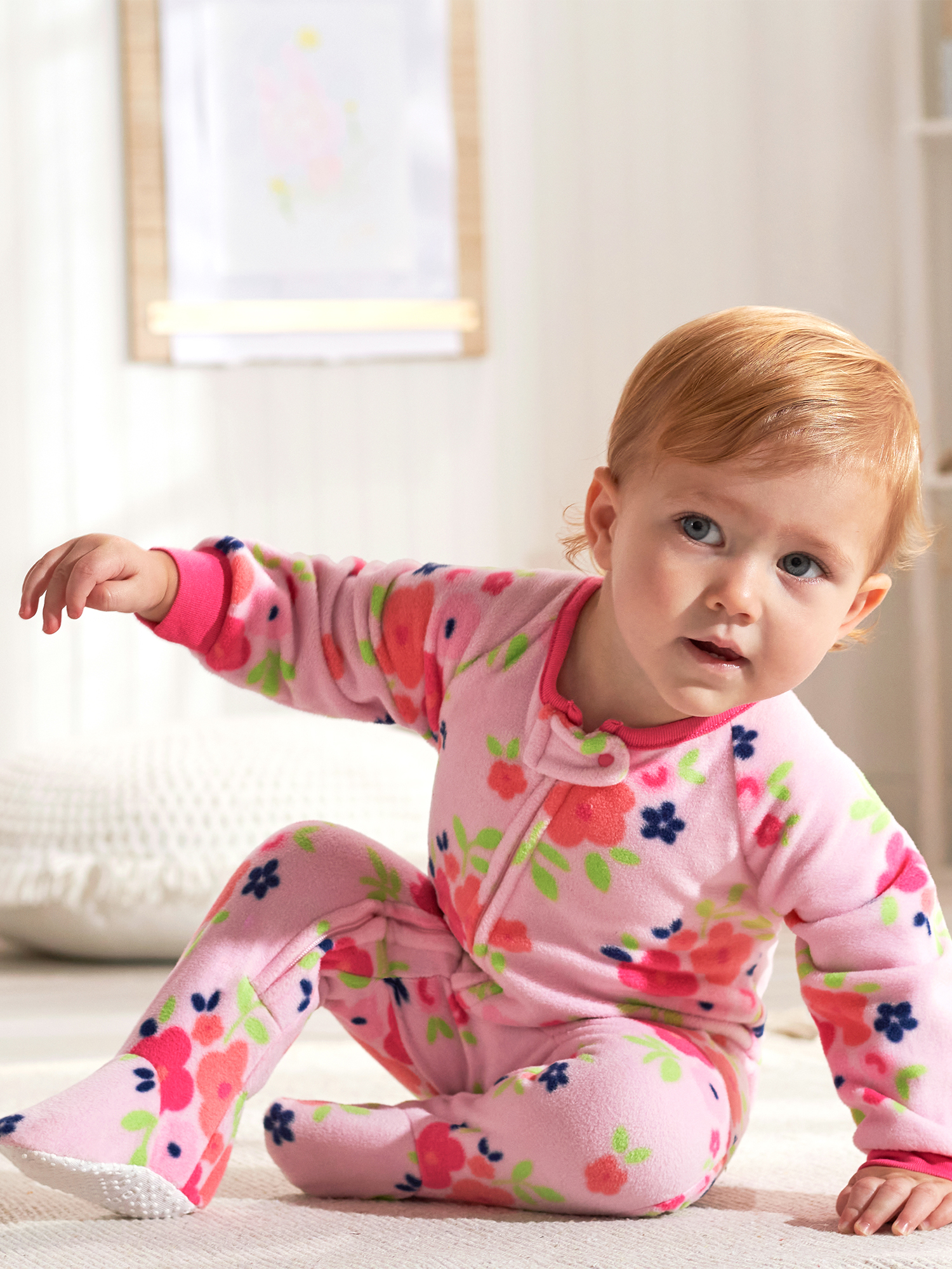 Gerber Baby & Toddler Girls Microfleece Blanket Sleeper Pajama, 2-Pack (0/3 Months-5T) - image 2 of 11