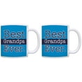 thumbnail image 1 of ThisWear Grandpa Mug Best Grandpa Ever Fathers Day Mug 11 ounce 2 Pack Coffee Mugs Blue, 1 of 4