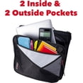thumbnail image 6 of Case-it The Universal Zipper Binder - 2 Inch O-Rings - Padded Pocket That Holds up to 13 Inch Laptop/Tablet - Multiple Pockets - 400 Page Capacity - Comes with Shoulder Strap - Jet Black LT-007, 6 of 8