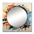 thumbnail image 2 of Designart "Fusion of Sounds The Vinyl Experience" Music Square Mirror Wall Decor Modern - Large Yellow Square Bathroom Mirror - Square Printed Wall Mirror Art, 2 of 5