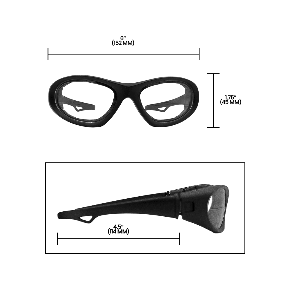 Zenport SG2661 Wrap-Around UV Coated Hybrid Safety Glasses, Black - 3 Pack