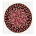 thumbnail image 3 of Ambesonne Ethnic Shower Curtain, Red Mandala Pattern, 69"Wx70"L, Magenta and Yellow, 3 of 5